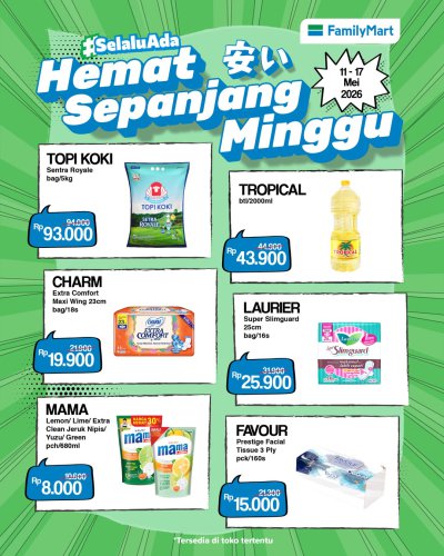 Promo FamilyMart Hari Ini 12 Mei 2026, Harga Hemat Sepanjang Minggu