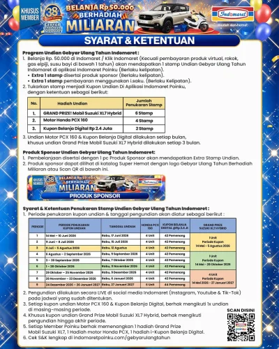 Promo Indomaret Hari Ini 15 Mei 2026, Kumpulkan Stamp untuk Undian Hadiah