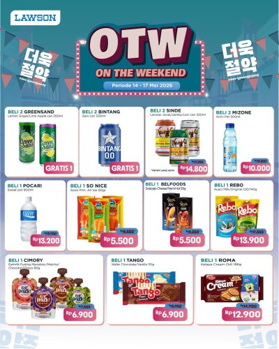 Promo Lawson Hari Ini 16 Mei 2026, Diskon On The Weekend dan Beli 2 Gratis 1