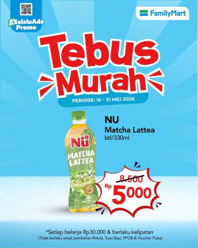 Promo FamilyMart Hari Ini 18 Mei 2026, Tebus Murah Nu Matcha Lattea