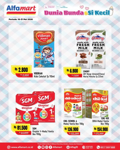 Promo Alfamart Hari Ini 20 Mei 2026, Diskon Dunia Bunda dan Si Kecil