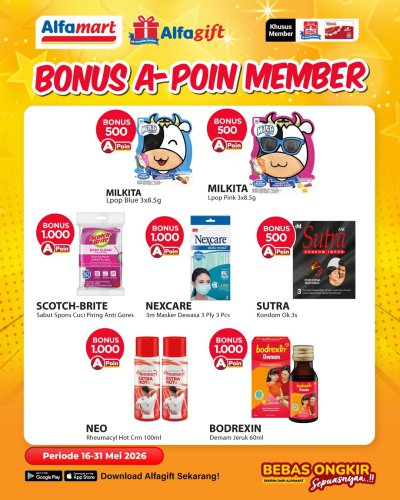 Promo Alfamart Hari Ini 21 Mei 2026, Ada Bonus A-Poin Khusus Member