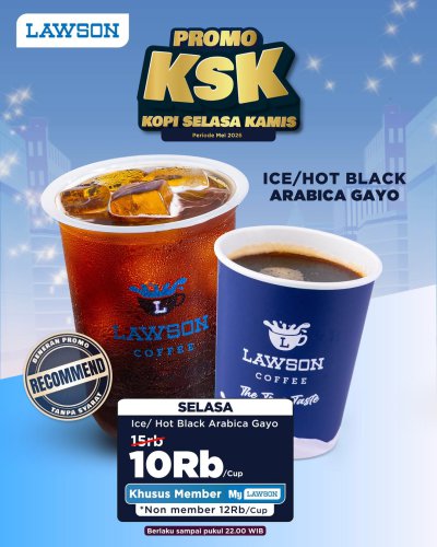 Promo Lawson Hari Ini 21 Mei 2026, Kopi Selasa Kamis Cuma Rp 10.000