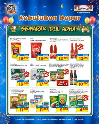 Promo Indomaret Hari Ini 22 Mei 2026, Kebutuhan Dapur Diskon hingga 30 Persen